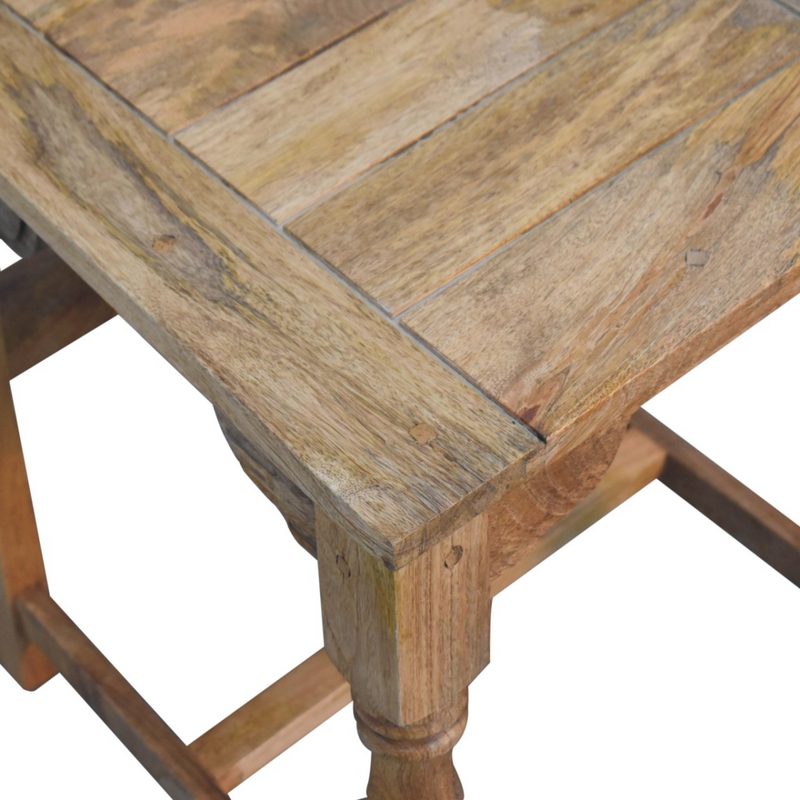 Artisan Furniture Solid Wood Granary Turned Dining Chair Set of 2, Light Brown