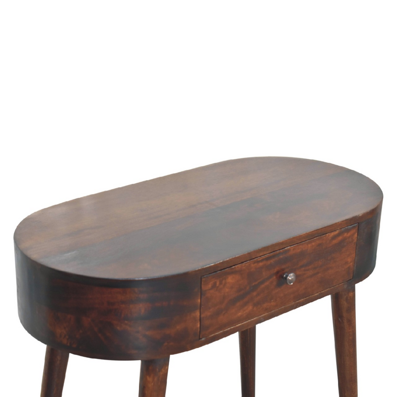 Artisan Furniture Solid Wood Albion Light Walnut Console Table, Brown, 1 Drawer