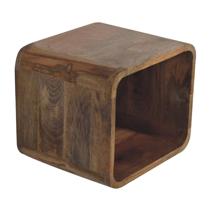 Artisan Furniture Solid Wood Oak-ish Floating Open Bedside