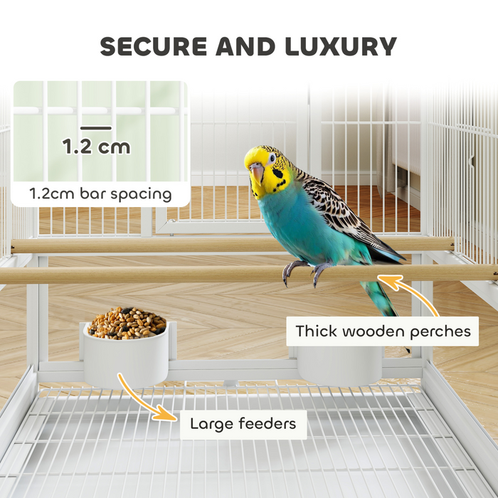 Bird Cage Starter Kit with Detachable Rolling Stand