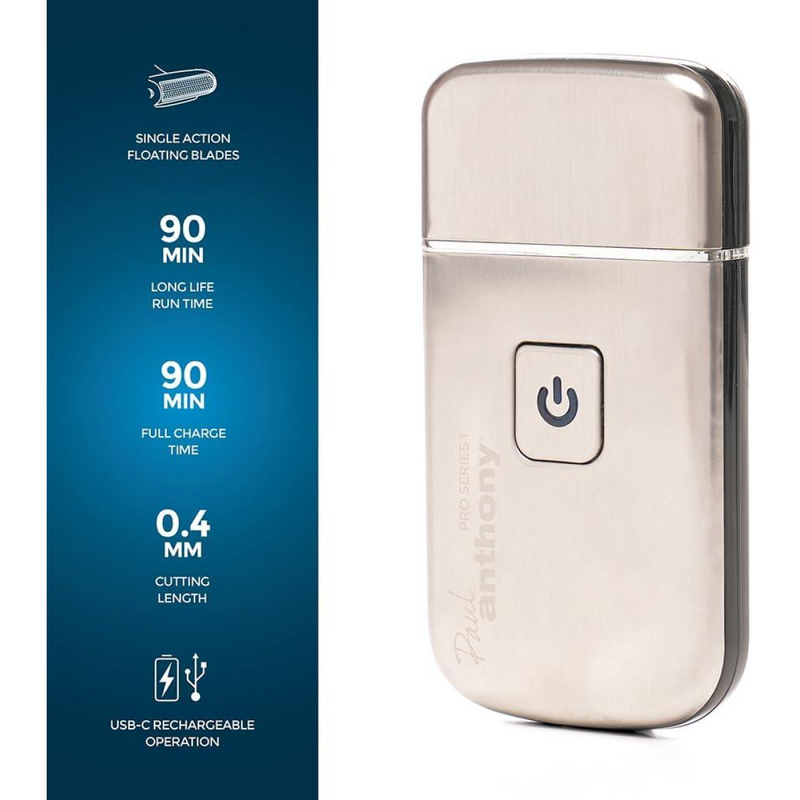 Paul Anthony 'Pro Series 1' Mens USB Lithium Mobile Foil Shaver