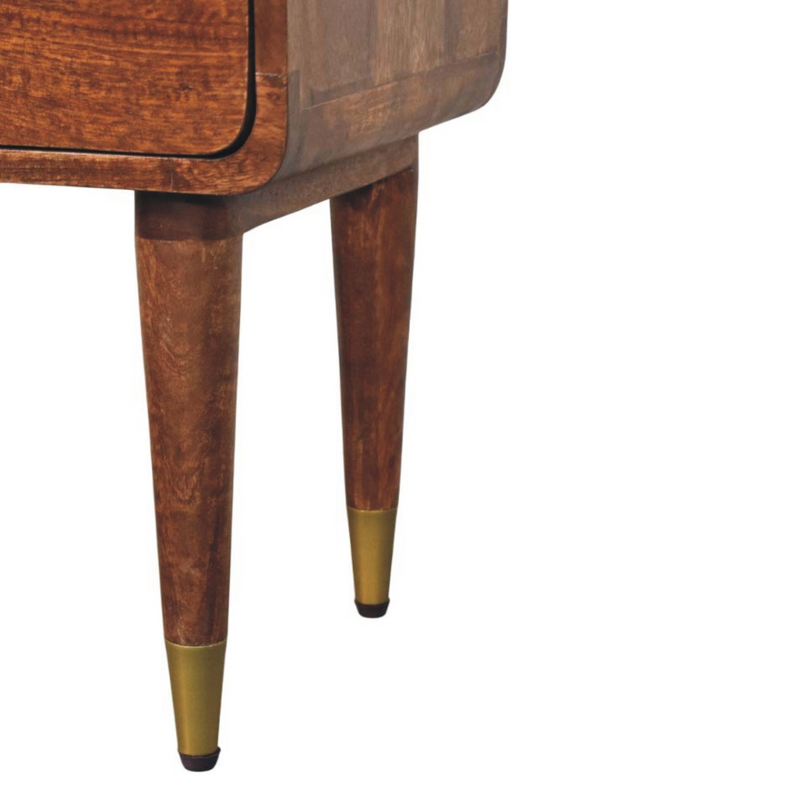 Artisan Furniture Solid Wood Astor 2-Drawer Nightstand, Brown