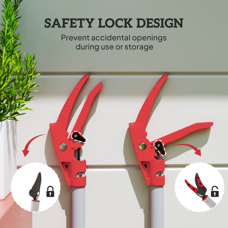 Outsunny 120 cm Tree Pruner Long Reach, Lightweight & Strong