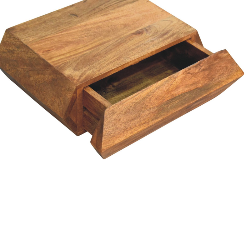 Artisan Furniture Solid Wood Prisma Wall-Mounted Unit, 1 Drawer, Brown