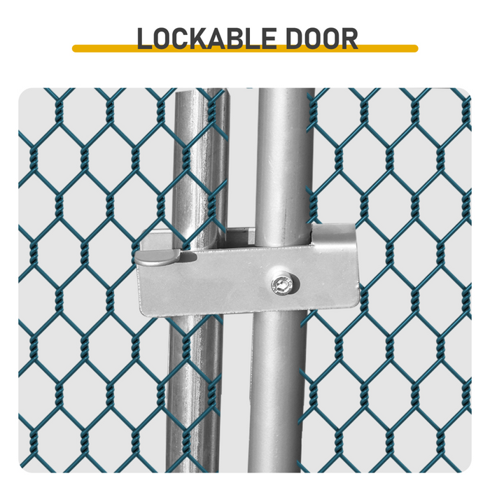 6.5 x 10 ft Large Metal Chicken Coop, Walk-in Poultry Cage Chicken Hen Run House with Waterproof Cover, Rabbits Cats Dogs Farm Pen for Outdoor Backyard Farm Garden