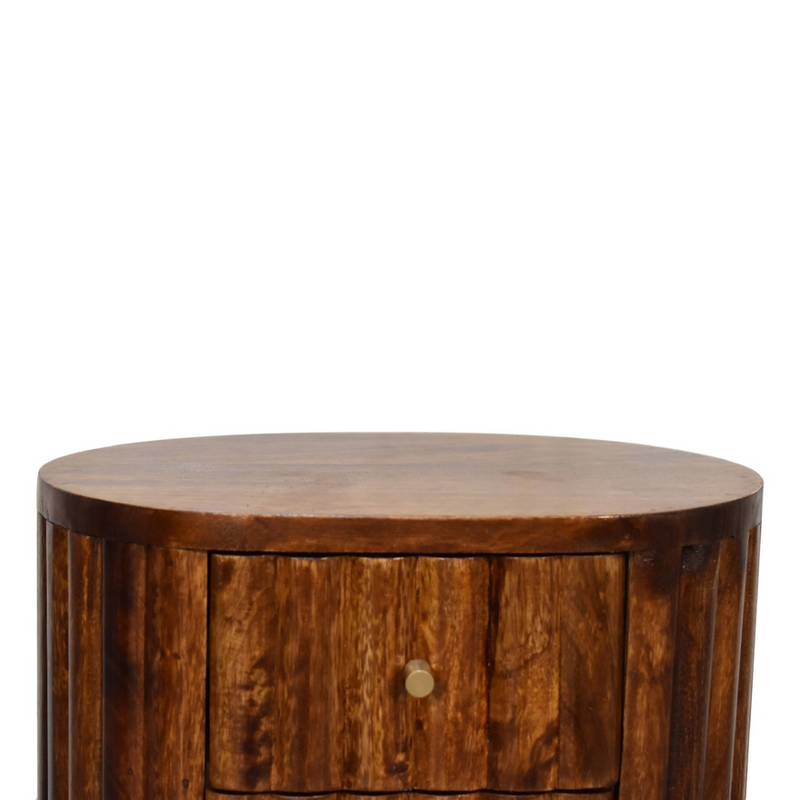 Artisan Furniture Solid Wood Stripe Chestnut Bedside