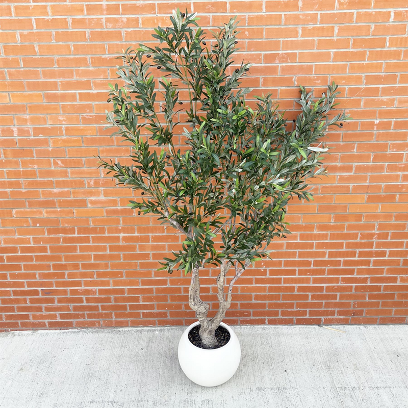 250cm XXL Artificial Olive Tree with Decorative Planter