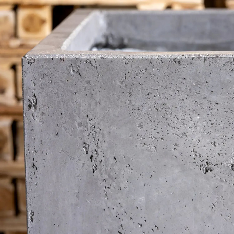 Cubrosa Onyx Dusk 40cm Large Concrete Square Planter 38L Block Plant Pot