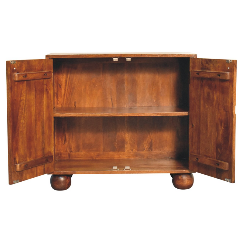 Artisan Furniture Solid Mango Wood Chestnut Dice Cabinet