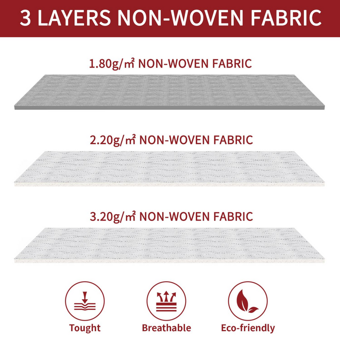 VINSANI 3pc DELUXE STORAGE BAGS LIGHT GREY 0000327