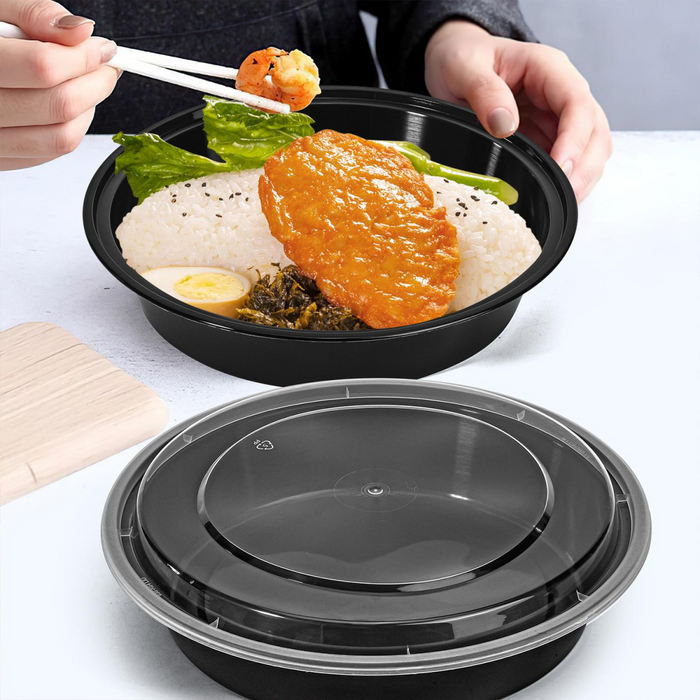 VINSANI ROUND 1 COMPARTMENT MEAL PREP CONTAINERS 1010426 X 3