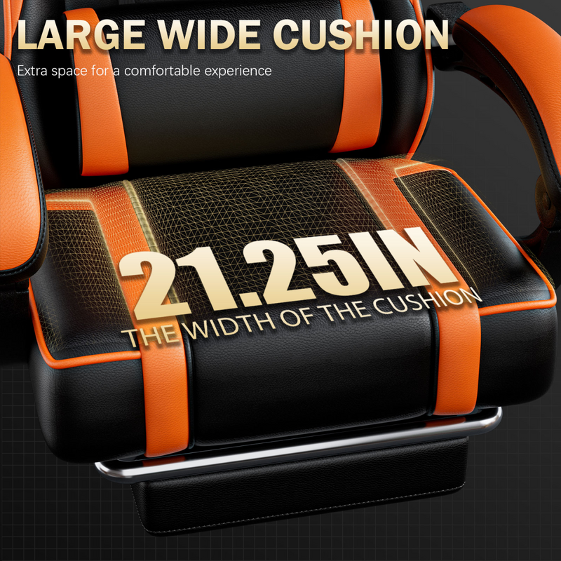 Gaming Chair, Computer Chair with Footrest and Lumbar Support, Ergonomic Video Game Chair with Headrest, Height Adjustable Gamer Chair Office Desk Chair