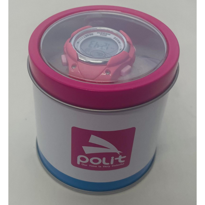 POLIT Childrens Disco Boys & Girls Digital watch in Tin, assorted stlyes and colours CW-0025