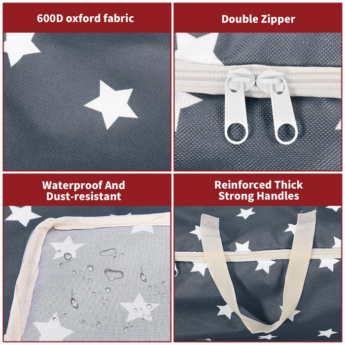 VINSANI 3pc STORAGE BAGS NAVY BLUE STAR 0000344