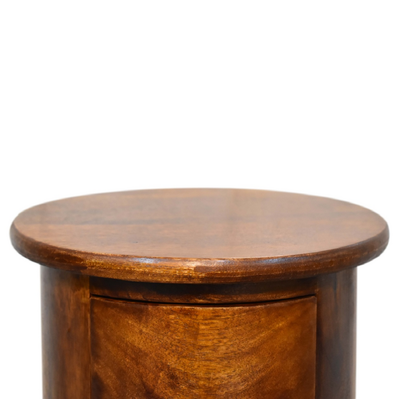 Artisan Furniture Solid Mango Wood Mini Chestnut 2 Drawer Drum Chest
