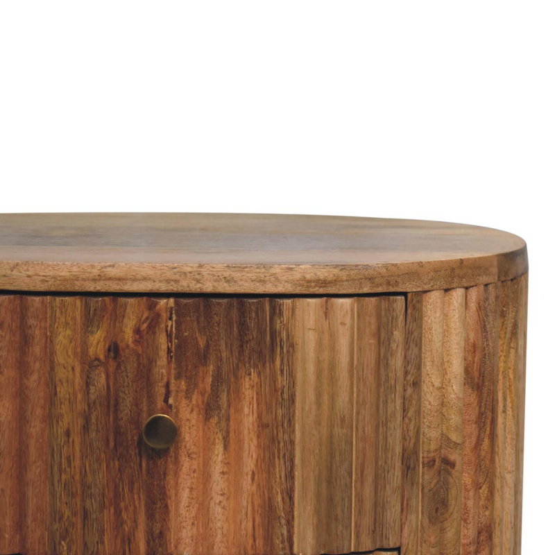 Artisan Furniture Solid Wood Soba Ball 3 Drawer Bedside