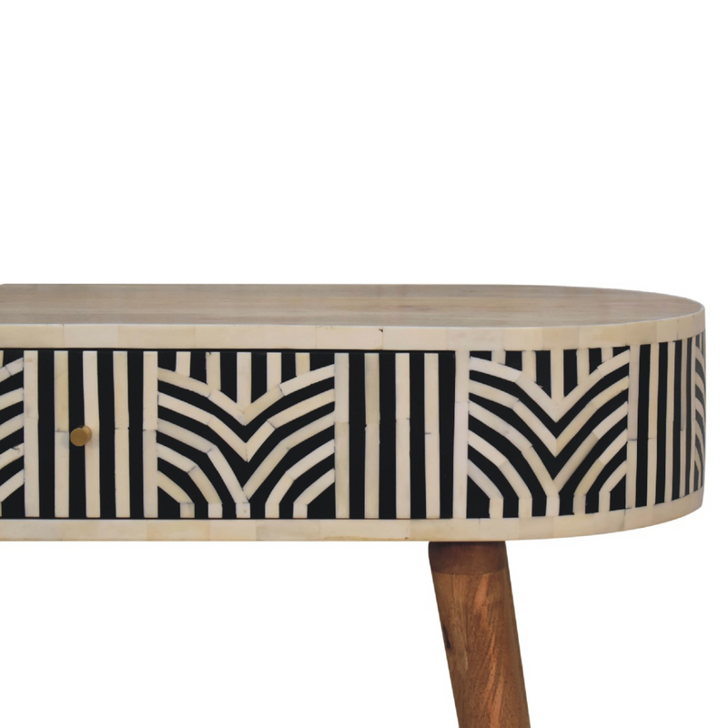 Artisan Furniture Solid Wood Edessa Bone Inlay Console Table