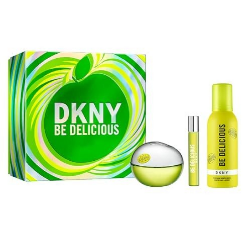 DKNY Be Delicious Gift Set (Eau De Parfum Spray 100ml  Eau De Parfum Spray 15ml  Shimmer Mist 150ml)