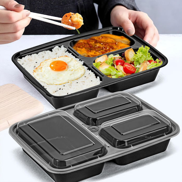 VINSANI 20pk 3 COMPARTMENTS MEAL PREP CONTAINERS 1010477