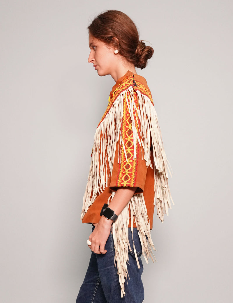 Aztec Leather Jacket