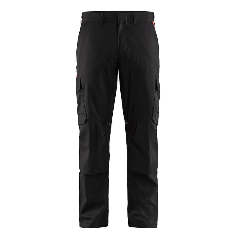 Blaklader 1448 Industry Stretch Kneepad Trousers Black/Red