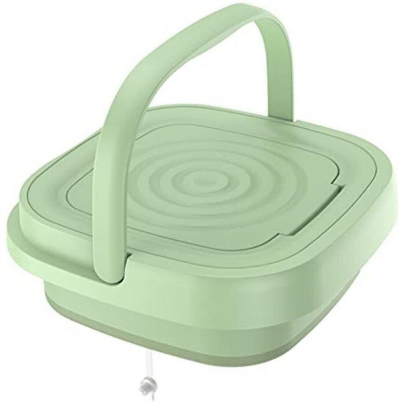 8L Portable Washing Machine Mini Washer Foldable Washer and Spin Dryer Travel UK Green