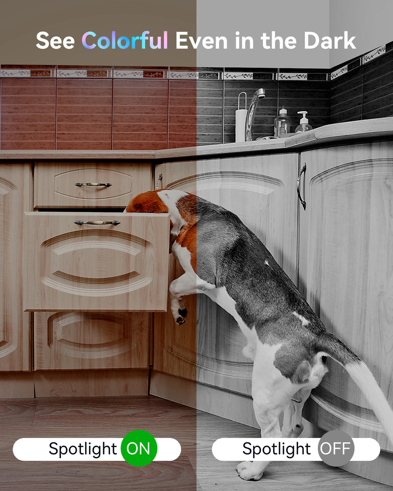 Blurams 2K Indoor Camera for Home Security, 360° Pet Dog Camera with Phone App, 2-Way Talk, One-Touch Call, Night Vision, 2.4GHz