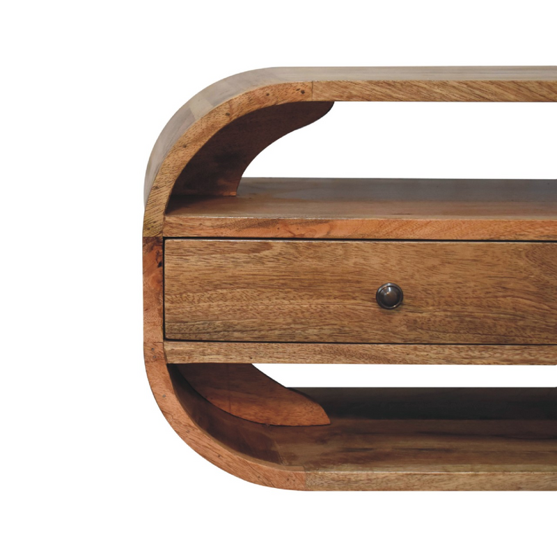 Artisan Furniture Solid Wood 2 Drawer Curved Edge Media Unit