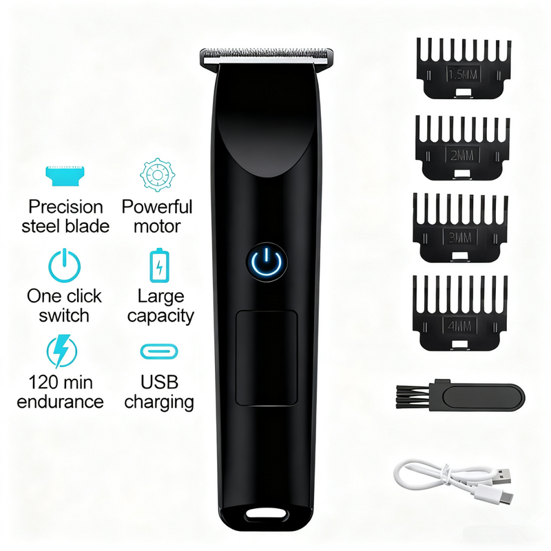 Men Pro Electric Hair Clippers Beard Trimmer Cutting Barber Shaving Machine Black