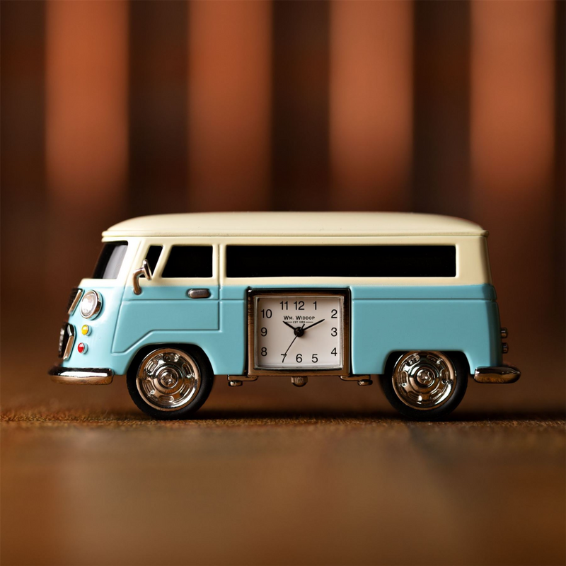 Wm Widdop Miniature Clock - Blue Camper