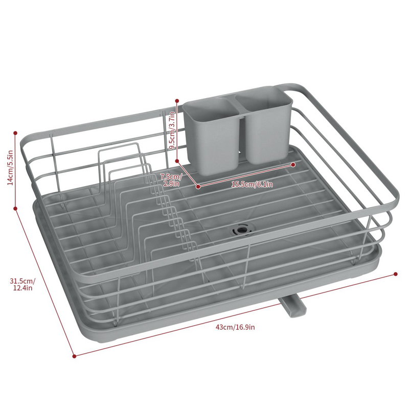 VINSANI GREY DISH RACK 1010435