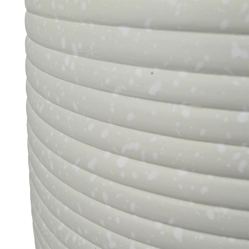 46cm x 40cm Mikos Extra Large Ridged Composite Planter - Stone Colour