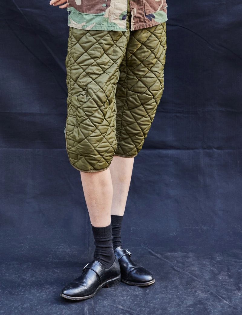 Cropped Quilted Trousers