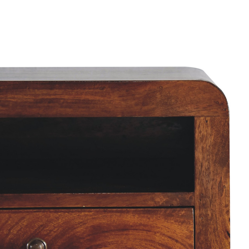 Artisan Furniture Solid Wood Chunky Chestnut 1 Drawer Wall Mounted Nightstand