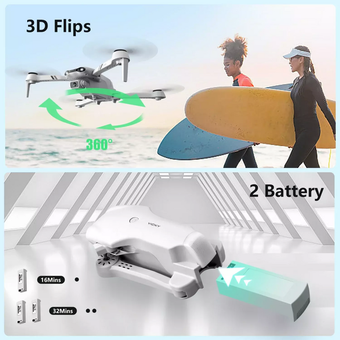4DRC F10 Foldable Drone with Camera WIFI FPV for Adults,1080P HD FPV Live Video RC Quadcopter,Logistics is randomly sent by UPS/USPS/EVRI/ROYAL MAIL