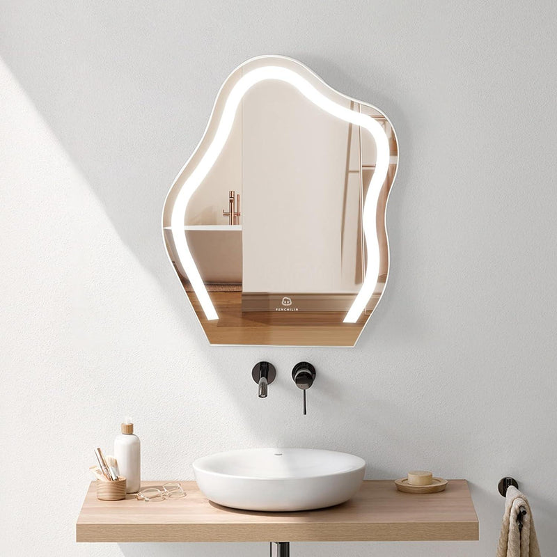 Cloud Vanity Mirror with Lights 45x55cm LED Makeup Mirror FENCHILIN