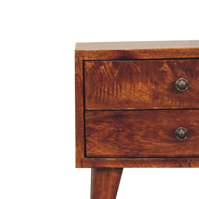 Artisan Furniture Solid Wood Mini Chestnut Modern Bedside