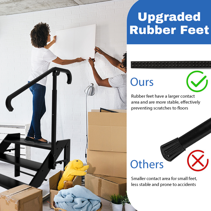 Step Ladder 3 Step Folding, Step Stool Foldable, RV Steps with Non Slip Feets, Max Load Capacity 660lbs Hot Tub Steps for Home, Travel Trailer, Camper, Mobile Home, Spa, and Porch