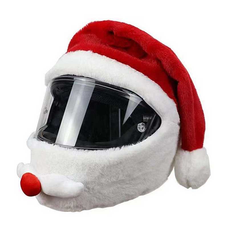 Christmas Motorcycle Helmet Cover Santa Claus DIY Motorbike Helmet Funny Decor