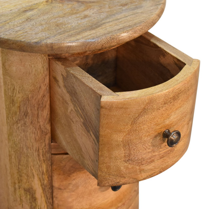 Artisan Furniture Solid Wood Mini Drum Chest
