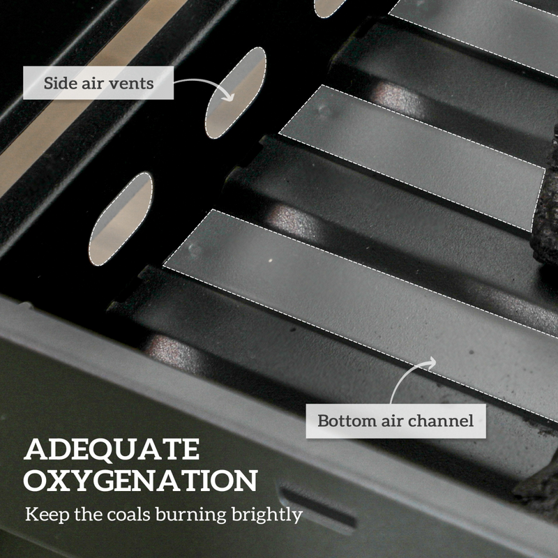 Outsunny Portable Charcoal Grill with Pull-Out Charcoal Basin