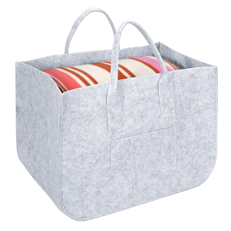 VINSANI 2pk Storage Baskets Light Grey 0000509