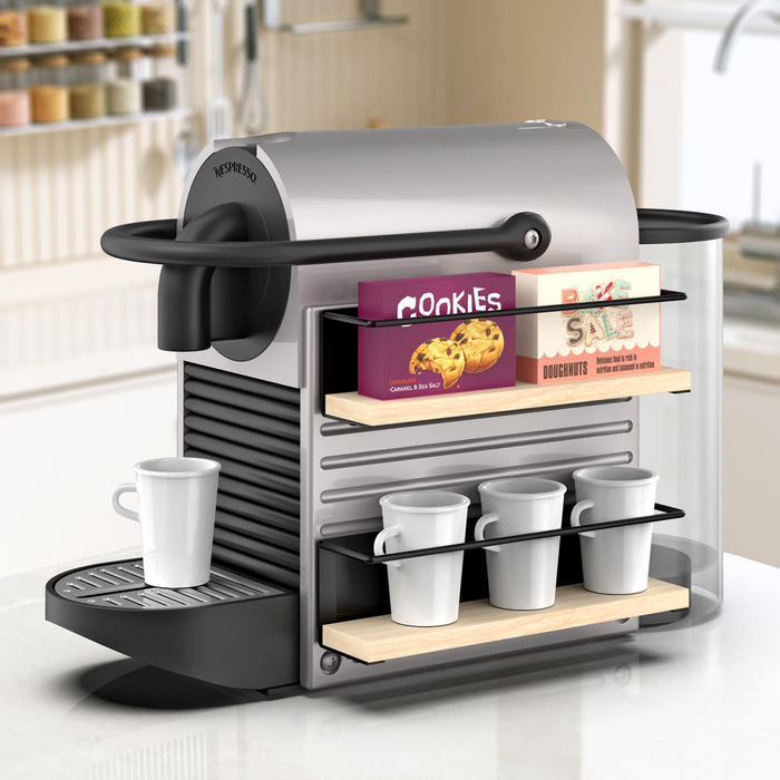 VINSANI 2pc MAGNETIC SPICE RACK WOODEN SHELF 1010420