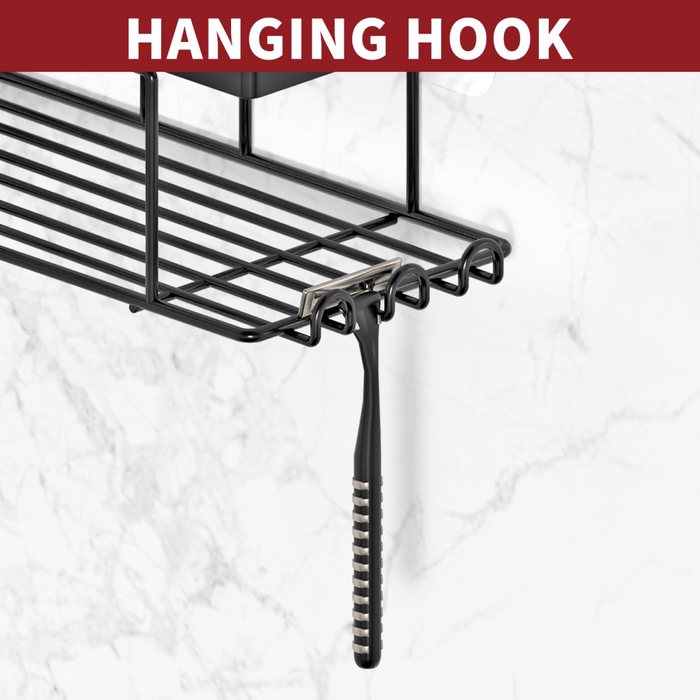 VINSANI 3pc BLACK SHOWER CADDY 1010501