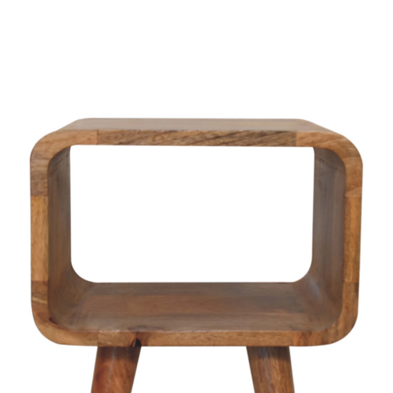 Artisan Furniture Solid Wood Mini Curved Open Bedside