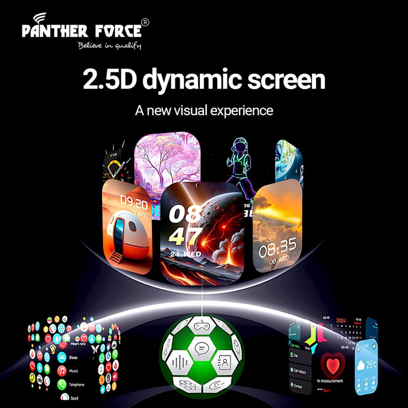 Panther Force Stylish AMOLED Display Smart Watch