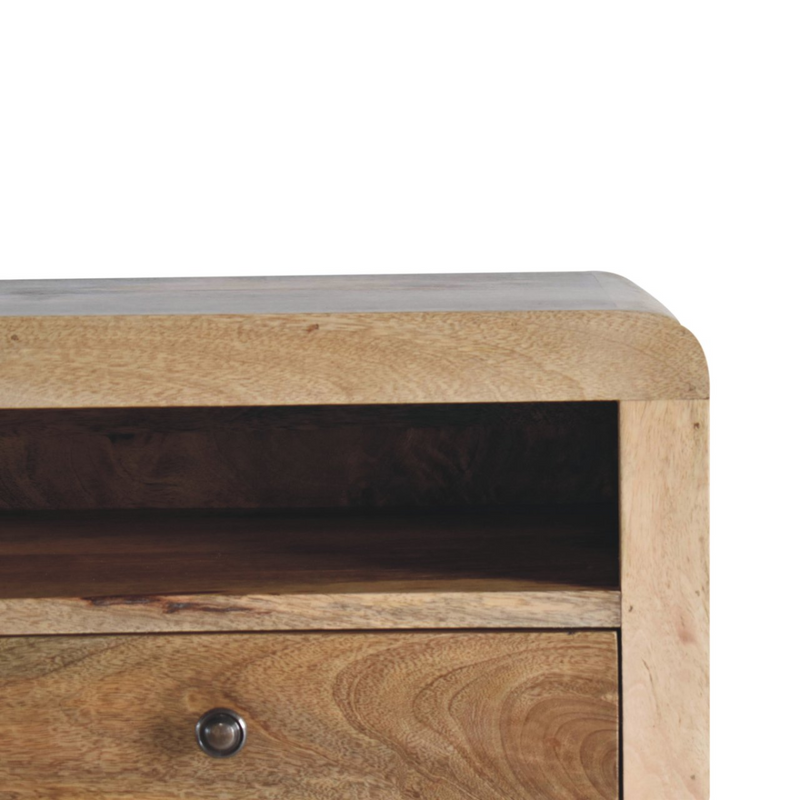 Artisan Furniture Solid Wood Chunky Oak-ish Floating Bedside