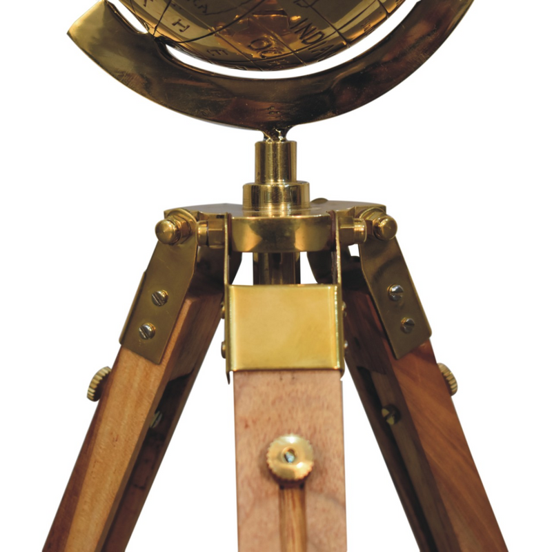 Artisan Furniture Home Decor Accessories - Brass Antique Tripod Globe