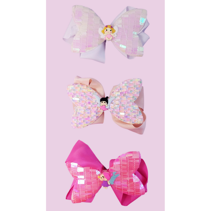 Fairy Iridescent Hair Bow Clip Slide Pack of 12