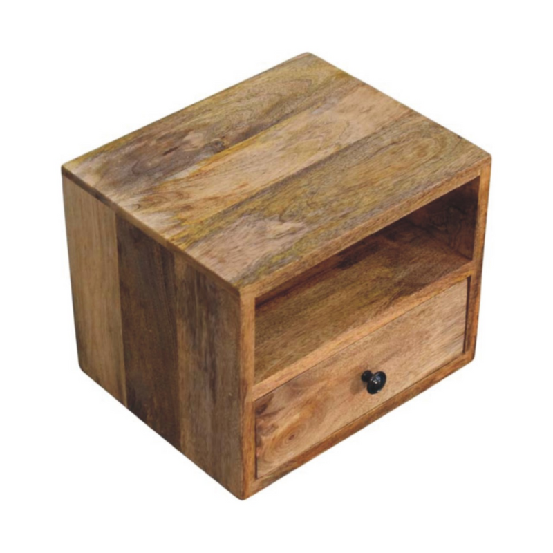 Artisan Furniture Solid Wood Solis 1-Drawer Oak-ish Wall Mounted Nightstand